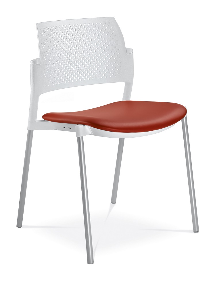 konferenční židle DREAM+ 100WH-N4, kostra chrom gallery main image