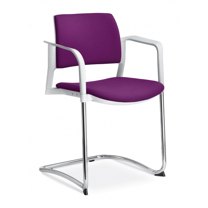 konferenční židle DREAM+ 104WH-Z-N2,BR, kostra šedá