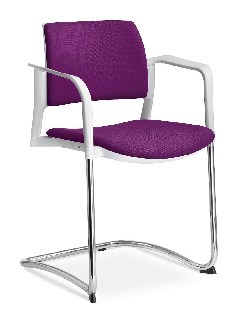 konferenční židle DREAM+ 104WH-Z-N2,BR, kostra šedá gallery main image