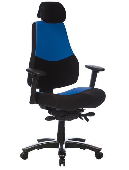 Kancelářská židle RANGER modro-černý pro 24hod. provoz gallery main image