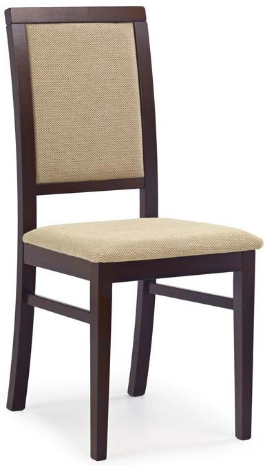 Jídelní židle SYLWEK1 tmavý ořech/ béžová látka gallery main image