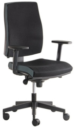 kancelářská židle JOB bez podhlavníku s područkami, BLACK 27 gallery main image