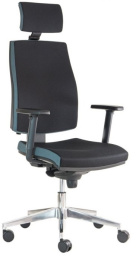 kancelářská židle JOB s 3D PDH a područkami, BLACK 27 gallery main image