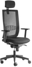 kancelářská židle KENT síť s 3D PDH a područkami, BLACK 27 gallery main image