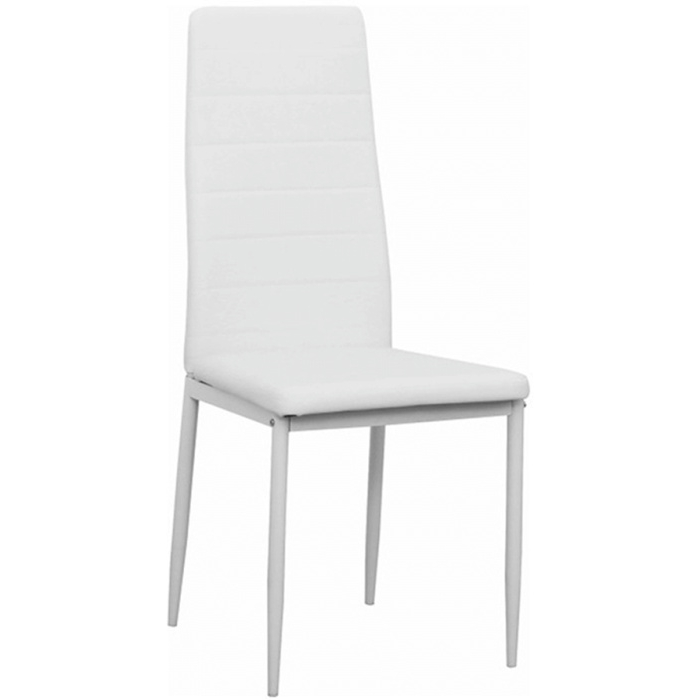 jídelní židle COLETA NOVA bílá eko kůže/bílá podnož
