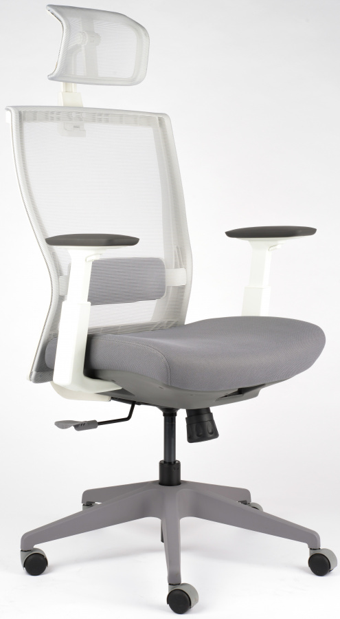 Kancelářská židle M5 bílý plast celošedá gallery main image