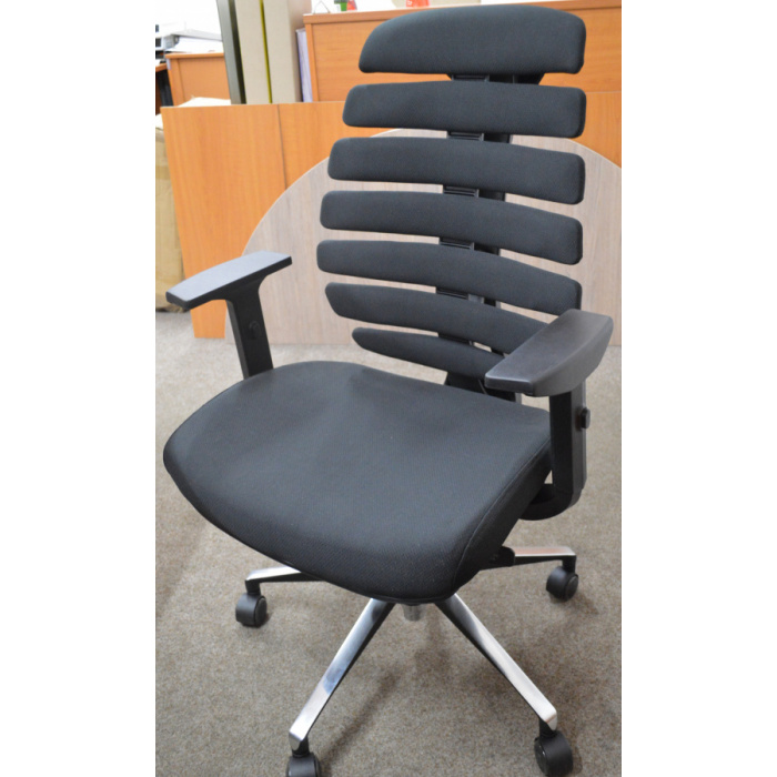 kancelářská židle FISH BONES černý plast, černá látka 26-60, č. AOJ314