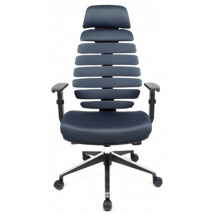 kancelářská židle FISH BONES PDH černý plast, šedá  TW12, č. AOJ300S