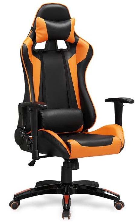 herní židle DEFENDER černo-oranžová gallery main image