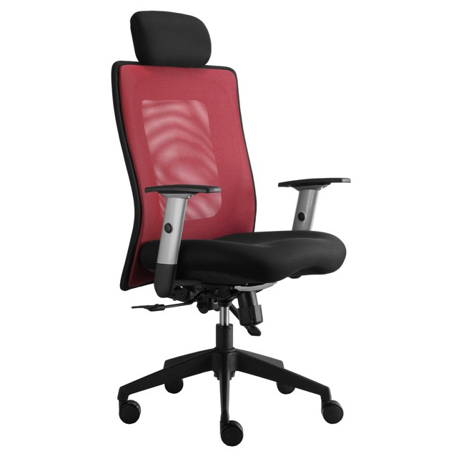 kancelářská židle LEXA s podhlavníkem, vínová, č. AOJ383S