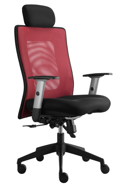 kancelářská židle LEXA s podhlavníkem, vínová, č. AOJ383S gallery main image