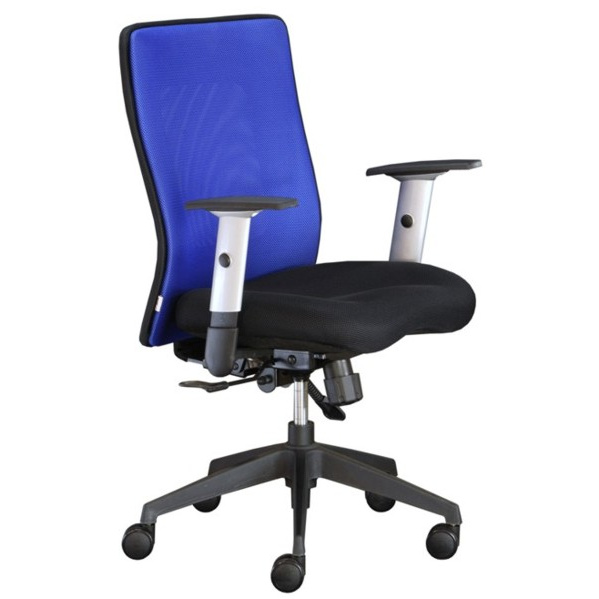 kancelářská židle LEXA bez podhlavníku, modrá č.AOJ566S