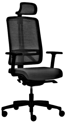 Kancelářská židle FLEXI FX 1104, 1D područky, černá s PDH SKLADOVÁ gallery main image