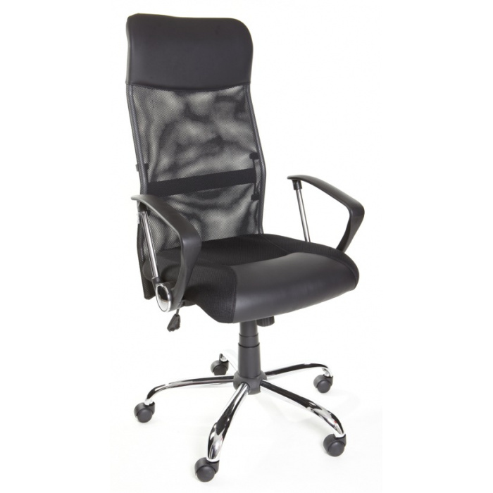 kancelářská židle IDAHO černá síťovina, č. AOJ640S