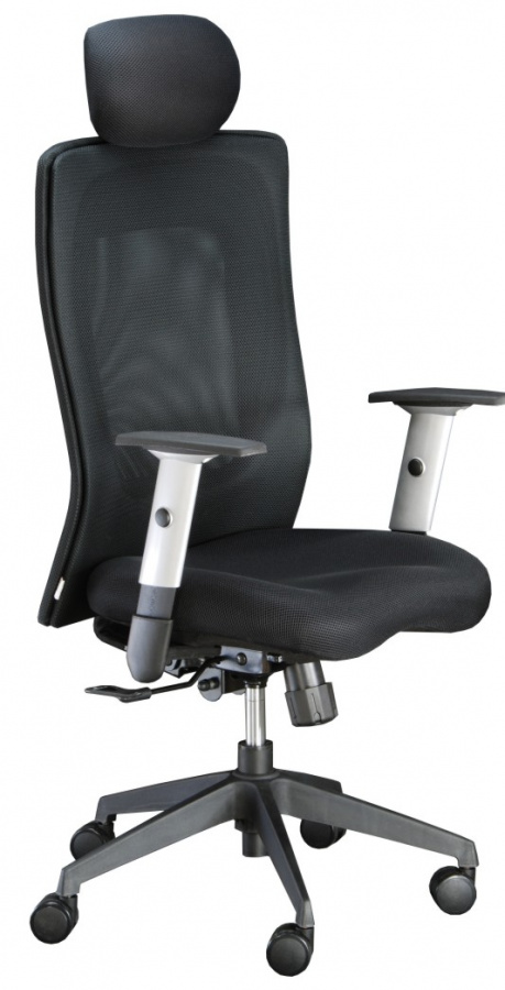 kancelářská židle LEXA s podhlavníkem, černá č.AOJ729S gallery main image