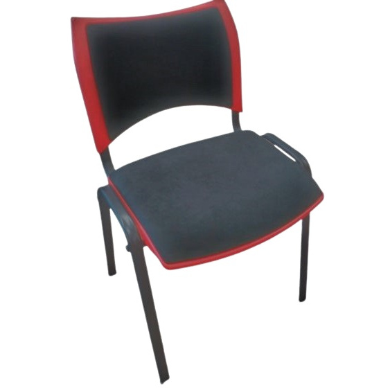 konferenční židle SMART čalouněná černo-červená