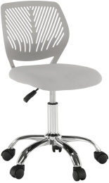 Studentská otočná židle, šedá/chrom, SELVA