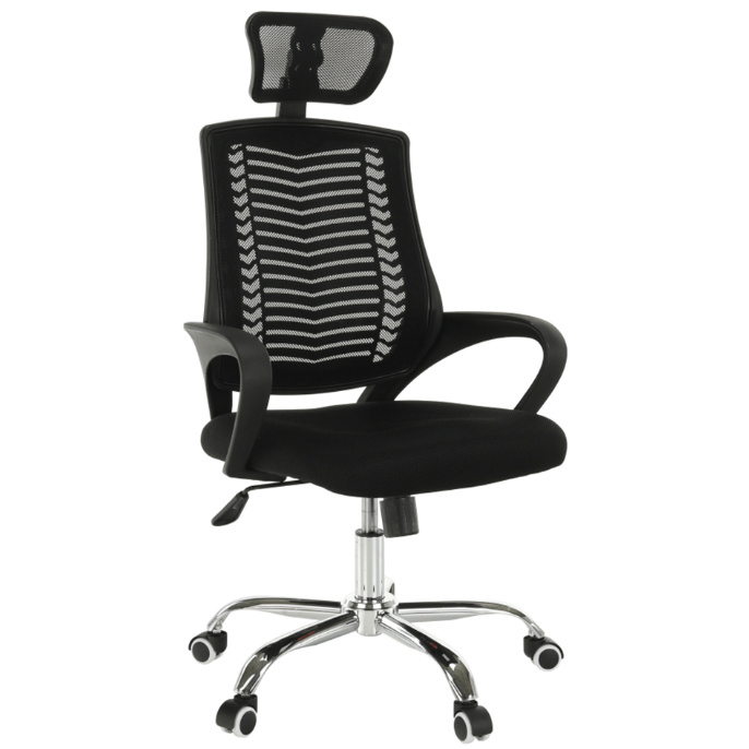 Kancelářská židle, černá/chrom, IMELA TYP 1