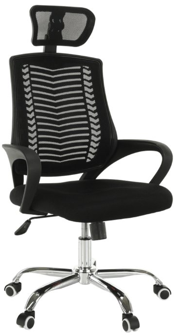 Kancelářská židle, černá/chrom, IMELA TYP 1 gallery main image
