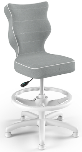 Dětská židle Petit White 4 HC+F s opěrným kruhem šedá gallery main image