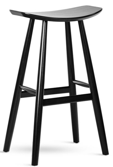 barová židle GURU buk, lak černý gallery main image