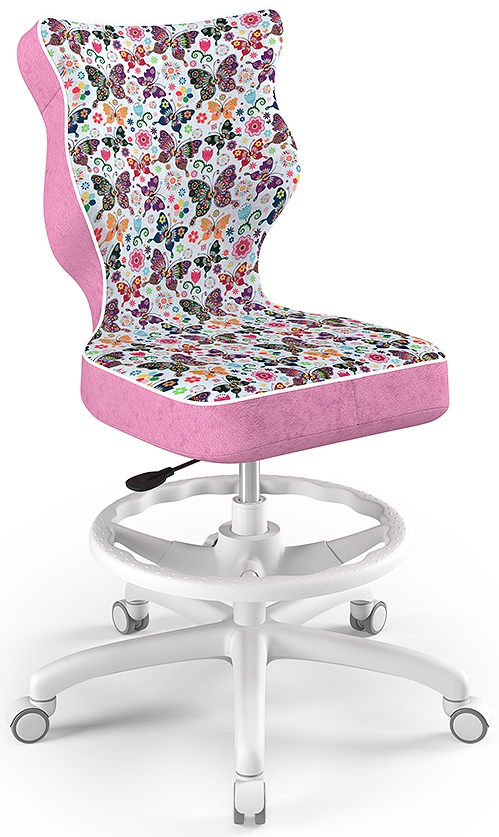 Dětská židle Petit White 4 HC+F s opěrným kruhem ST31 motýlci gallery main image