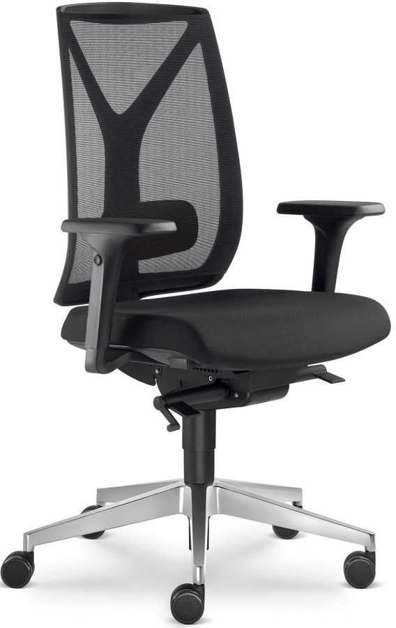 Kancelářská židle LEAF 503-SYS, posuv sedáku, černá skladová gallery main image