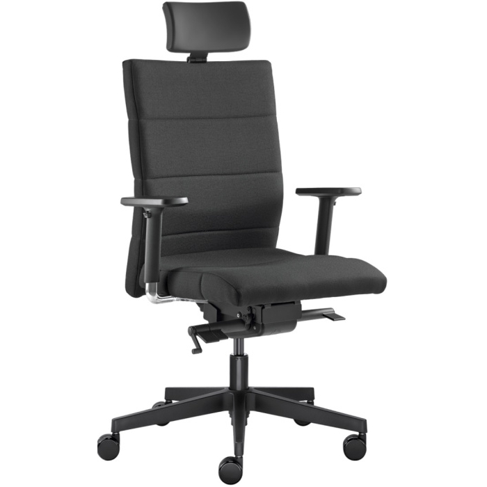 Kancelářská židle LASER 695-SYS, s podhlavníkem, černá, skladová