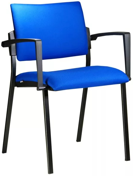 konferenční židle SQUARE, černý plast, modrá, č.AOJ1722 gallery main image