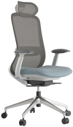 Kancelářská židle BESSEL šedý plast, modrá gallery main image