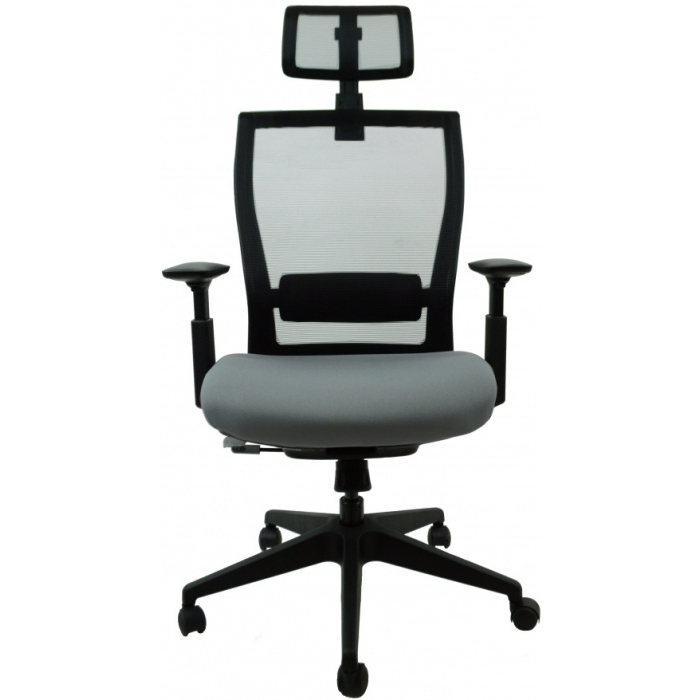 Kancelářská židle M5 černý plast, černo-šedá, vzorkový kus PRAHA