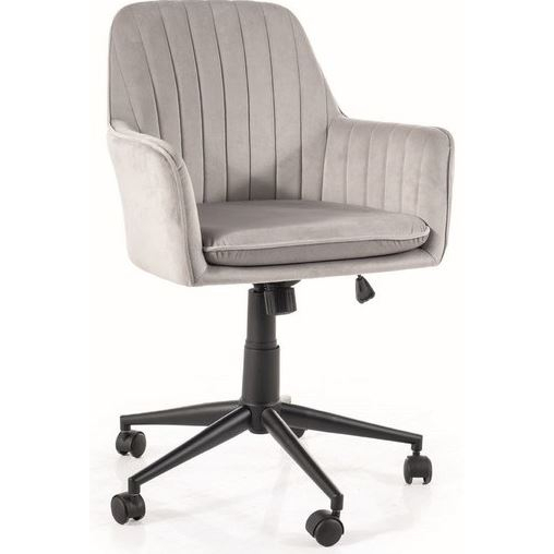 Kancelářská židle Q-886 VELVET světle šedá