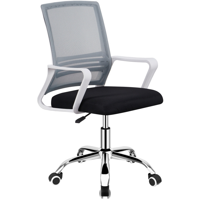 Kancelářská židle APOLO 2 NEW, šedá/ černá, plast bílý