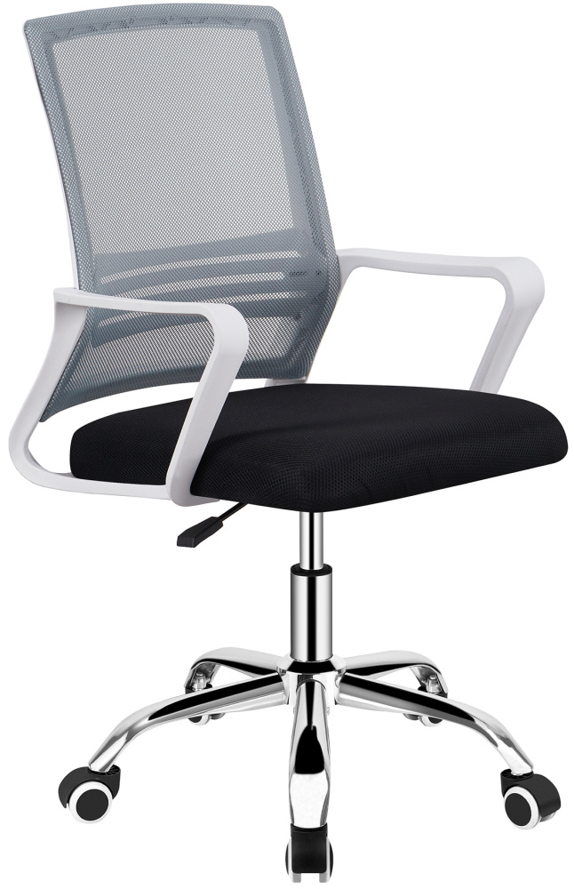 Kancelářská židle APOLO 2 NEW, šedá/ černá, plast bílý gallery main image