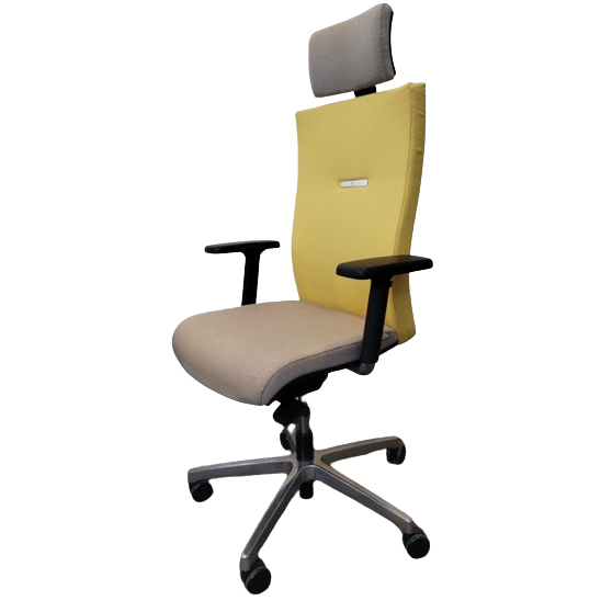 kancelářská židle FOCUS FO 642 C béžovo-žlutá